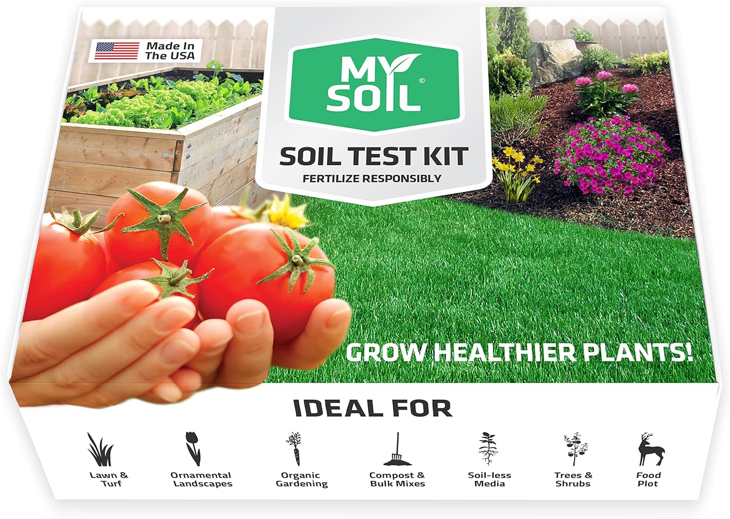 MySoil Soil Test Kit, Unlock Your Lawn & Garden Potential, Complete & Accurate Nutrient and pH Analysis with Recommendations Tailored to Your Soil and Plant Needs-VerdiqueGarden