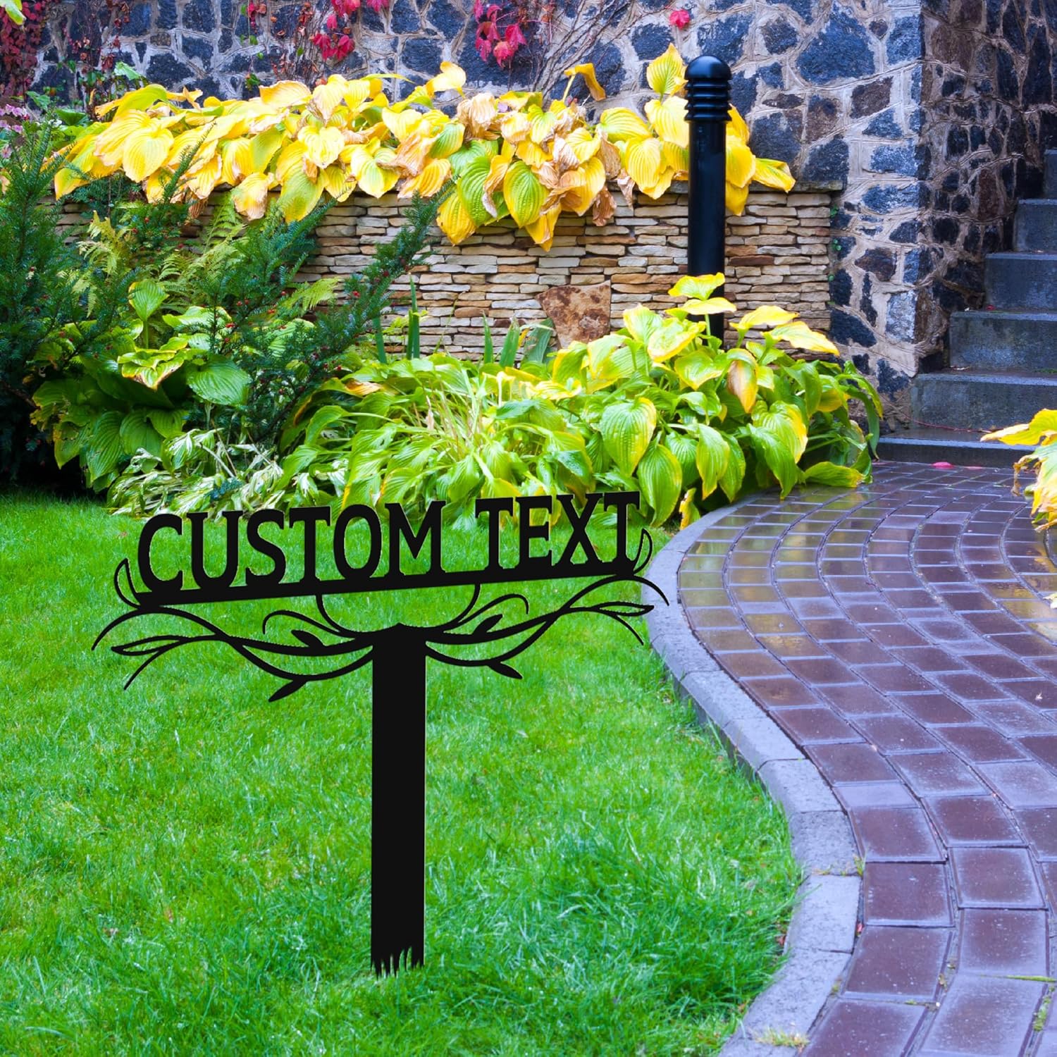 Custom Metal Text Garden Stake, Personalized Garden Sign, Garden Marker, Outdoor Sign, Steel Yard Art, Lawn Garden Art, Garden Sign on Stakes, Personalized Garden Signs for Outside, Housewarming Gift-VerdiqueGarden