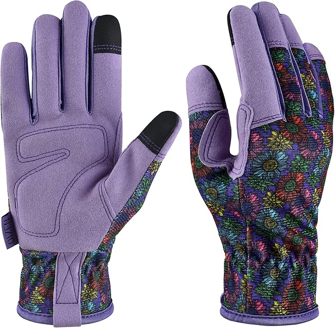 Gardening Gloves for Women and Men, Garden Gloves with Touch Screen, Thorn Proof Puncture Resistant Working Gloves, Gardening Gifts for Women, Size Medium-VerdiqueGarden