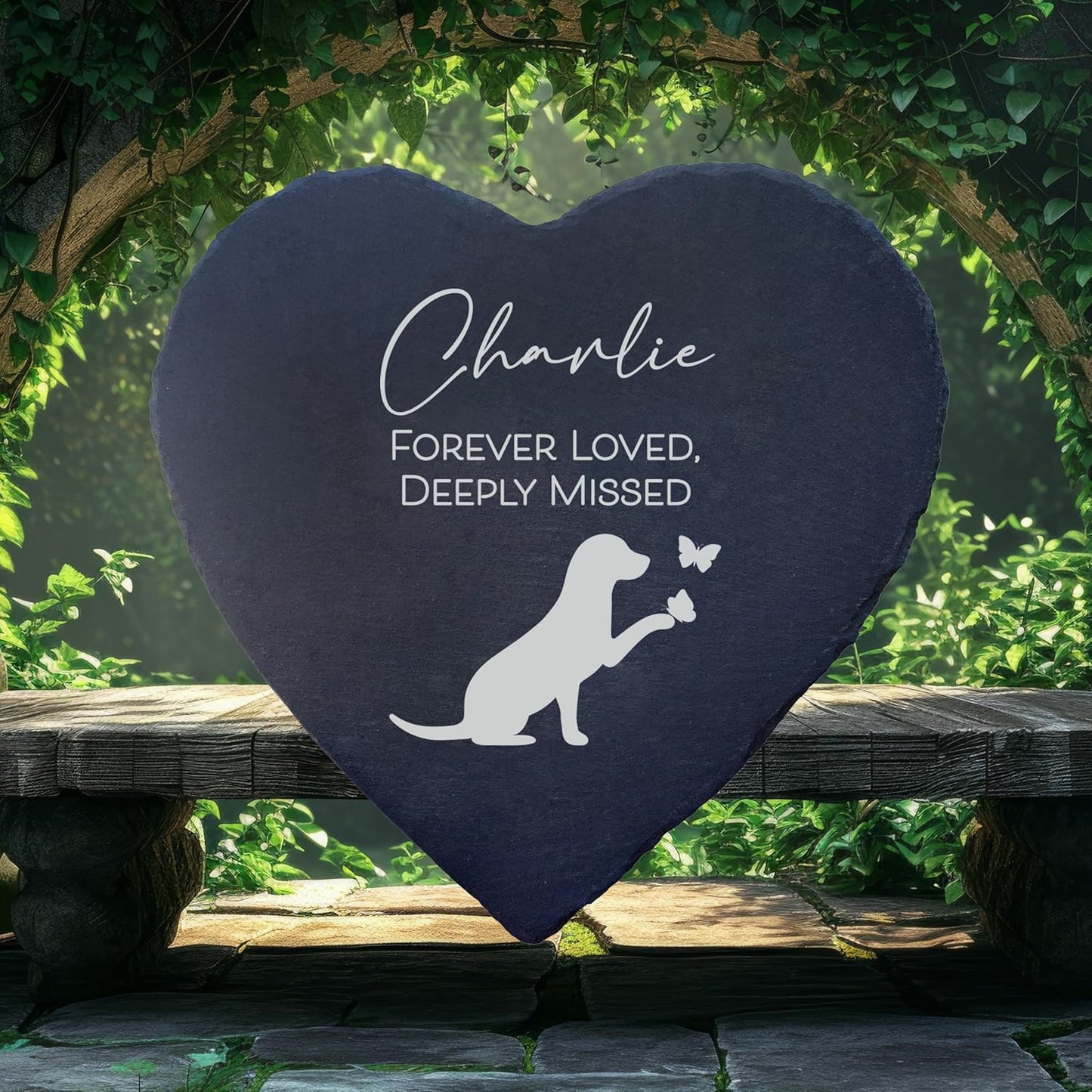 Dog Memorial Gifts for Loss of Dog, Cemetery Decorations for Grave, Pet Loss Sympathy Gift, Personalized Remembrance Garden Stone, Cat Lovers Heaven Grave Markers Bereavement Headstone (A09H)-VerdiqueGarden