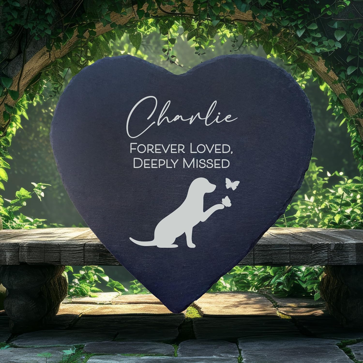 Dog Memorial Gifts for Loss of Dog, Cemetery Decorations for Grave, Pet Loss Sympathy Gift, Personalized Remembrance Garden Stone, Cat Lovers Heaven Grave Markers Bereavement Headstone (A09H)-VerdiqueGarden