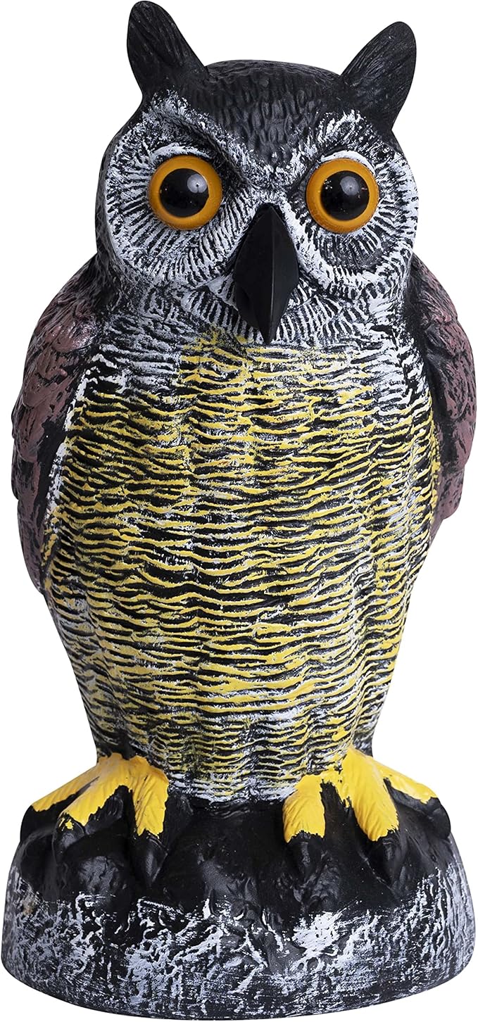 Galashield Owl Decoy to Scare Birds Away | Plastic Owls to Scare Birds Away | Owl Statue for Garden & Outdoors-VerdiqueGarden