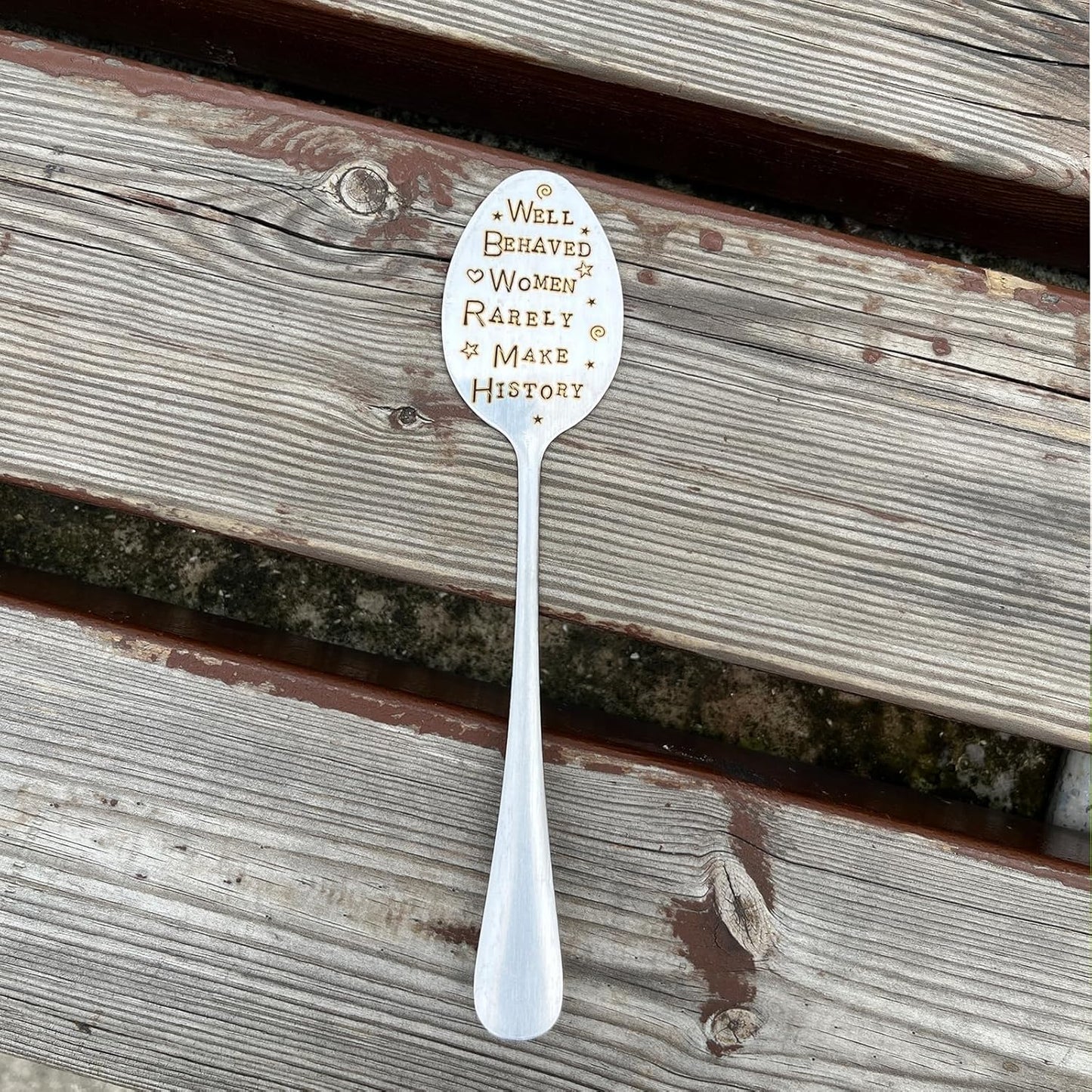 Garden Plant Marker Friendship Gift for Women Gardeners, Plant Stake Label Sign Tag Gardening Gifts for Woman Plant Lovers, Metal Garden Decoration (Make History)-VerdiqueGarden