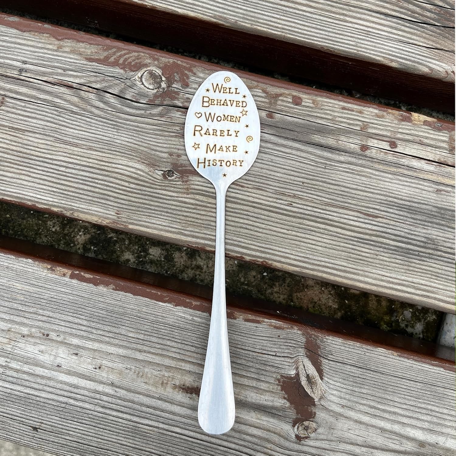 Garden Plant Marker Friendship Gift for Women Gardeners, Plant Stake Label Sign Tag Gardening Gifts for Woman Plant Lovers, Metal Garden Decoration (Make History)-VerdiqueGarden