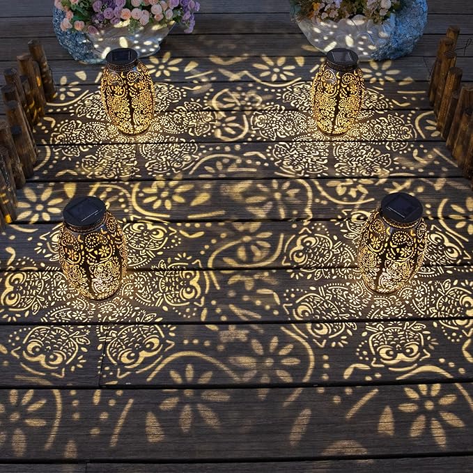 2Pack Owl Solar Outdoor Lanterns Waterproof, Large Decorative Garden Solar Lights for Table, Patio, Yard, Lawn Ornaments, Birthday Mothers' Day Gifts for Mom Dad ( Antique Bronze)-VerdiqueGarden