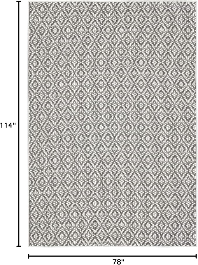 Home Dynamix Tripoli Lydia Geometric Area Rug, Gray/Cream, 6'6"x9'6" Rectangle-VerdiqueGarden
