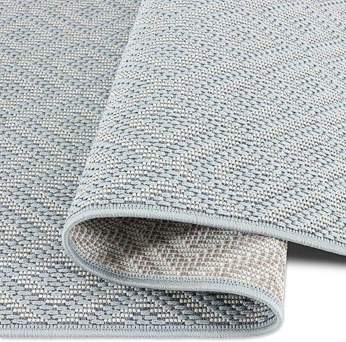 Home Dynamix Tripoli Lydia Indoor/Outdoor Area Rug 7'10"x10'2", Modern Blue-VerdiqueGarden