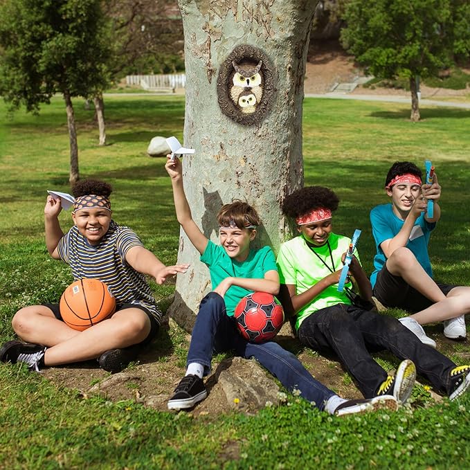 Owl Mom and Owlet Tree Hugger, Outdoor Garden Sculpture Tree Faces, Owl Bird Garden Resin Statue, Tree Peeker Ornament, Durable & Waterproof, Decorations Gardening Presents for Housewarming Birthday-VerdiqueGarden