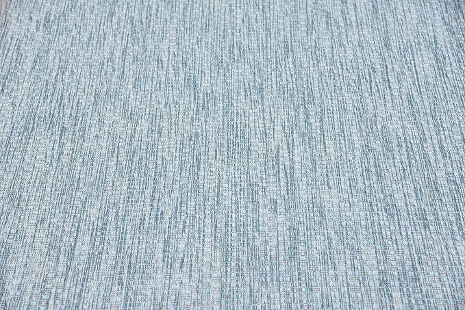 Unique Loom Outdoor Border Collection Area Rug - Soft Border (5' 1" x 8' Rectangle, Aquamarine/ Ivory)-VerdiqueGarden