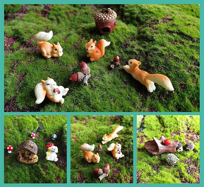 HYG Miniature Fairy Garden Accessories, Figurines, Landscape Set, Potted Horticulture Ornaments for Decoration-VerdiqueGarden