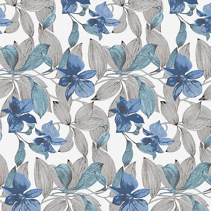 LVTXIII Outdoor Seat and Back Cushion Patio Deep Seat Cushion Set Seasonal Chair Cushion for Wicker Chairs and Garden Furniture Decoration, 24"x24"x4", Clemens Noir Blue-VerdiqueGarden