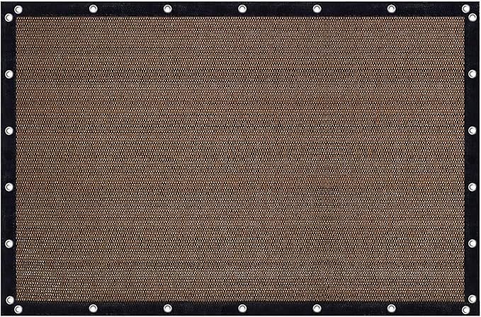 VICLLAX Shade Fabric Sun Shade Cloth Privacy Screen with Grommets for Patio Garden Pergola Cover Canopy 8x10 FT, Mocha-VerdiqueGarden