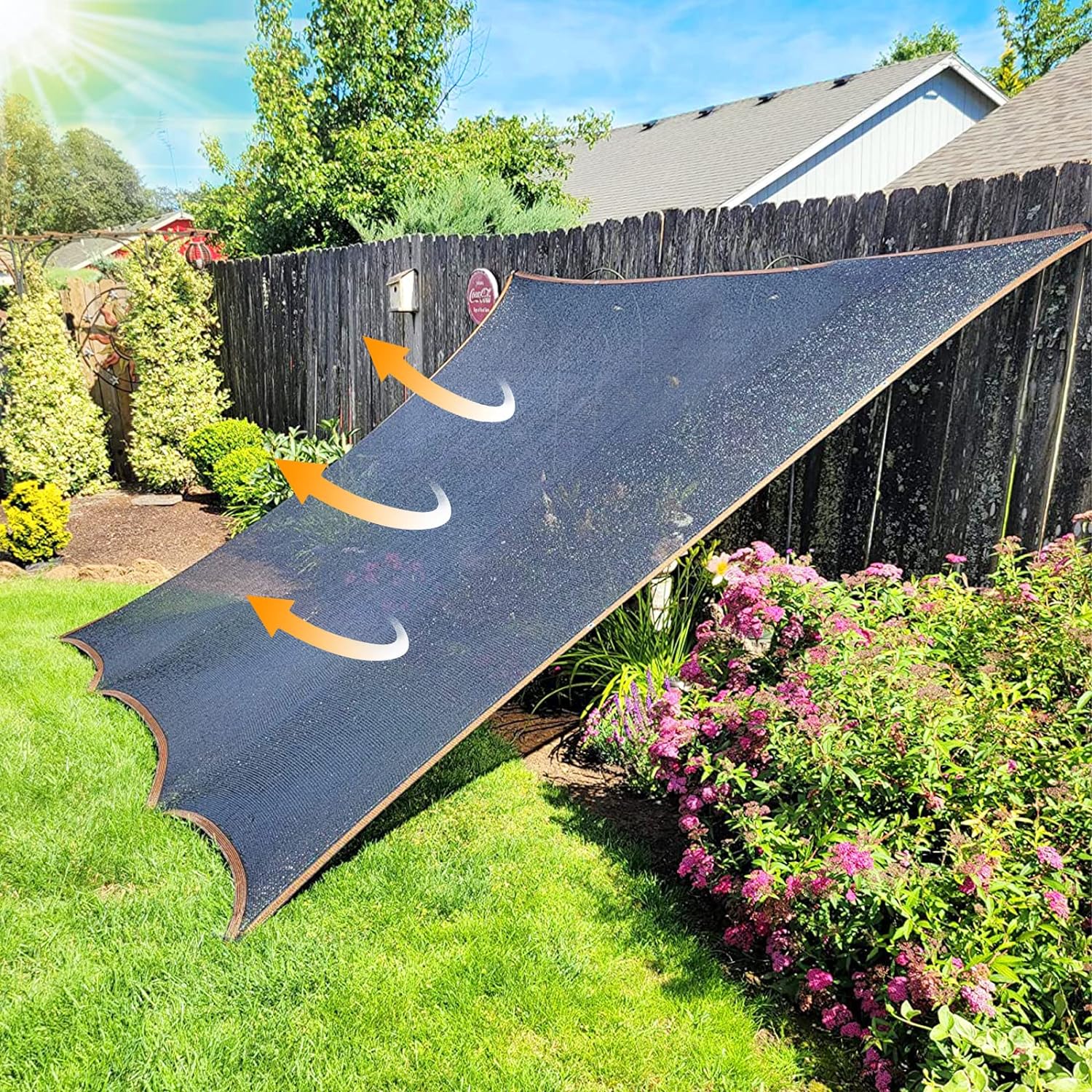 Shade Cloth - for Plants Greenhouse, 70% Sunblock Shade Sails -for Outdoor Garden Pergola Patio Lawn, Sun Protection Neting Cover for Kennel Chicken Coop Easier to Hang Plant Cover-VerdiqueGarden