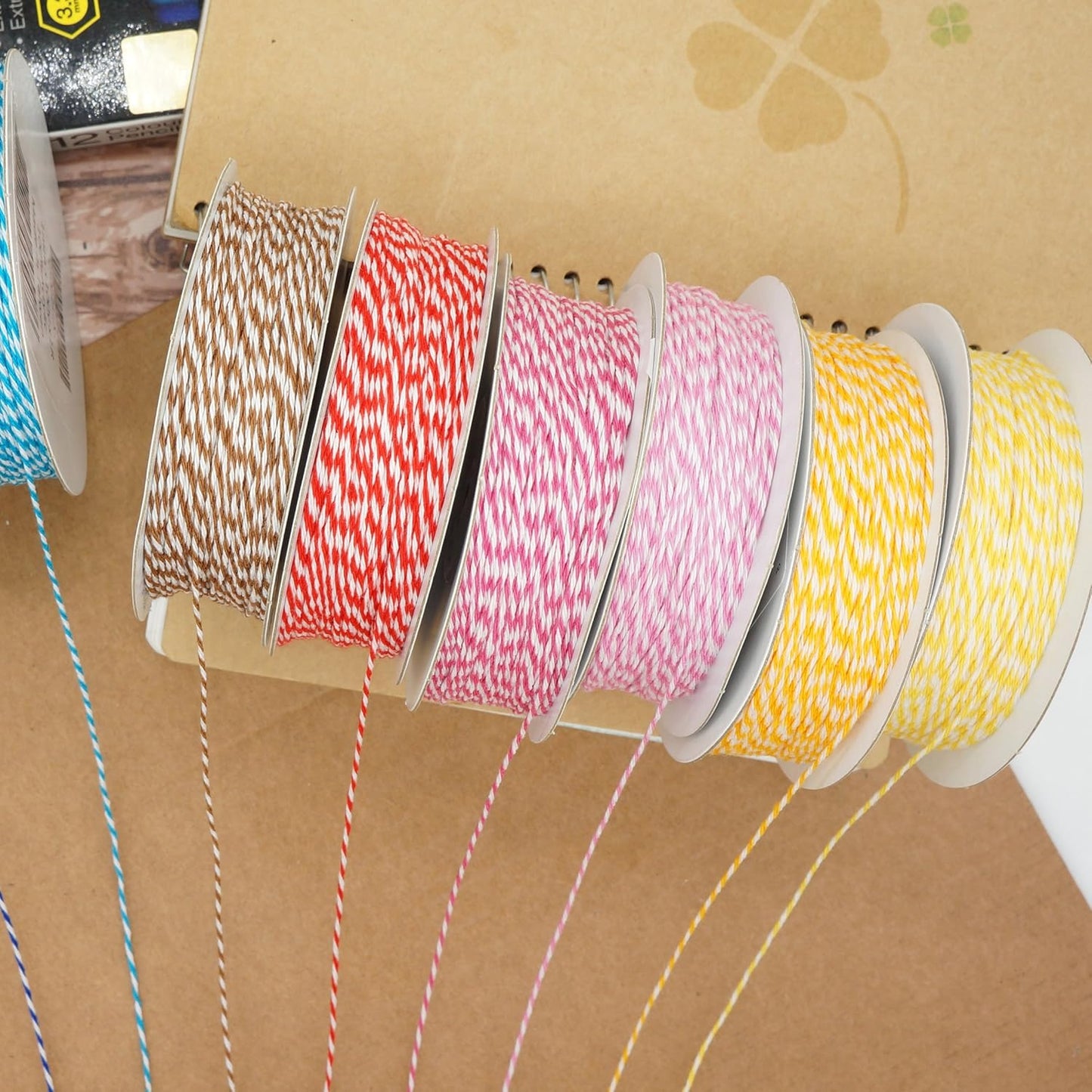 CT CRAFT LLC Bakers Twine String, for Home Decor, Gift Wrapping, DIY Crafts, 1 mm x 100 Yards x 1 Rolls, Yellow-VerdiqueGarden