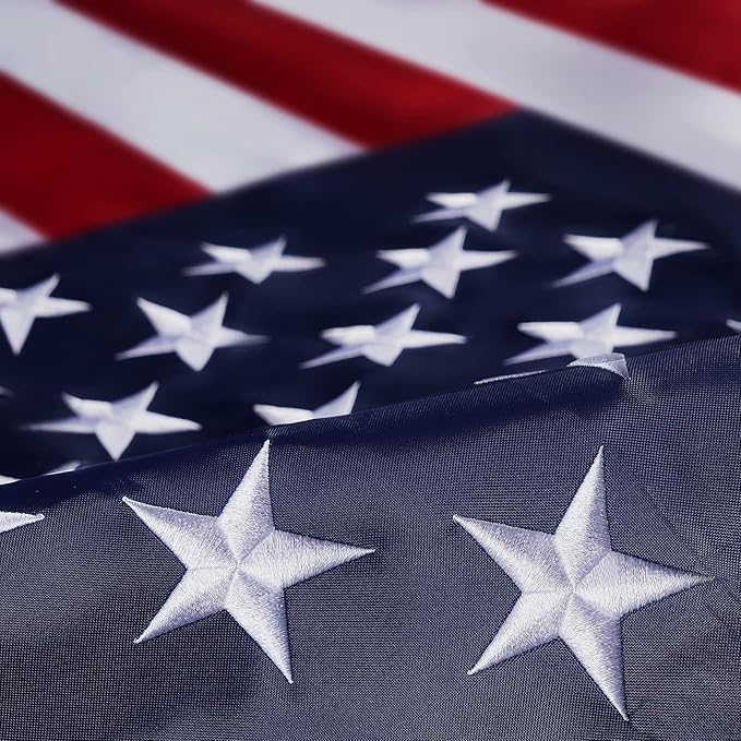 Homissor American Flag 2.5x4 US Flags USA Outdoor Heavy Duty United State Flag Embroidered Stars Made for All Weather High Wind Sewn Stripes With Brass Grommets for Outside-VerdiqueGarden