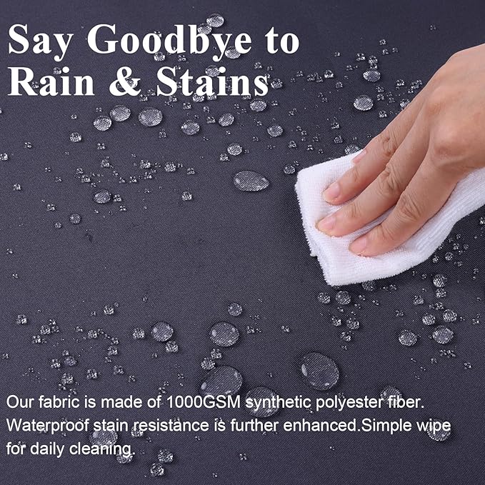 Outdoor Chair Cushions Set of 2 for Patio Furniture 22x22x4 Inch Waterproof Patio Chair Cushion 3 Year Color Fastness Square Elastic Foam Garden Sofa Couch Pads with Ties and Handle,Grey-VerdiqueGarden