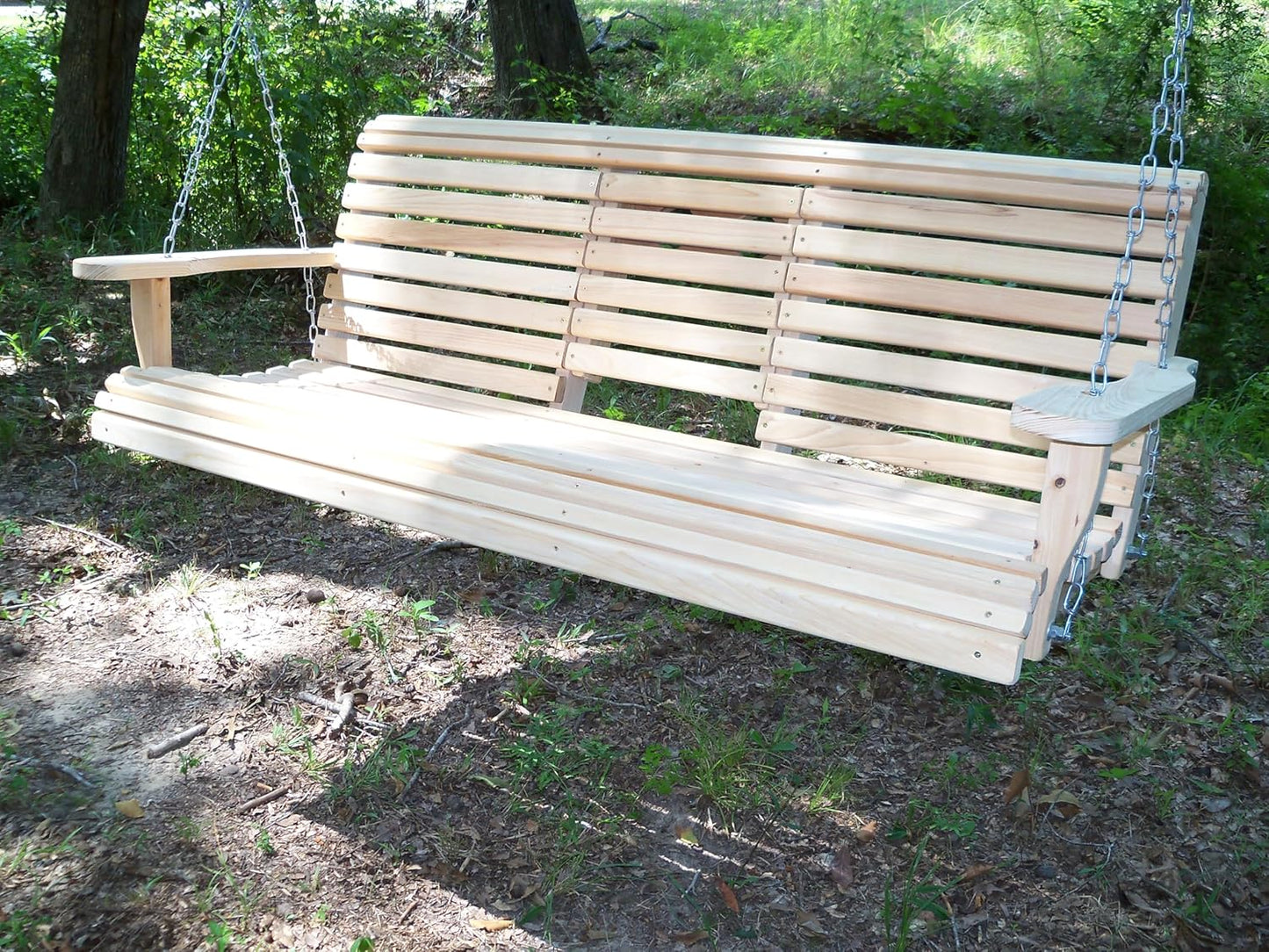 5FT Cypress Porch Swing with Flip Console Made in Louisiana USA with Hanging Hardware Included-VerdiqueGarden