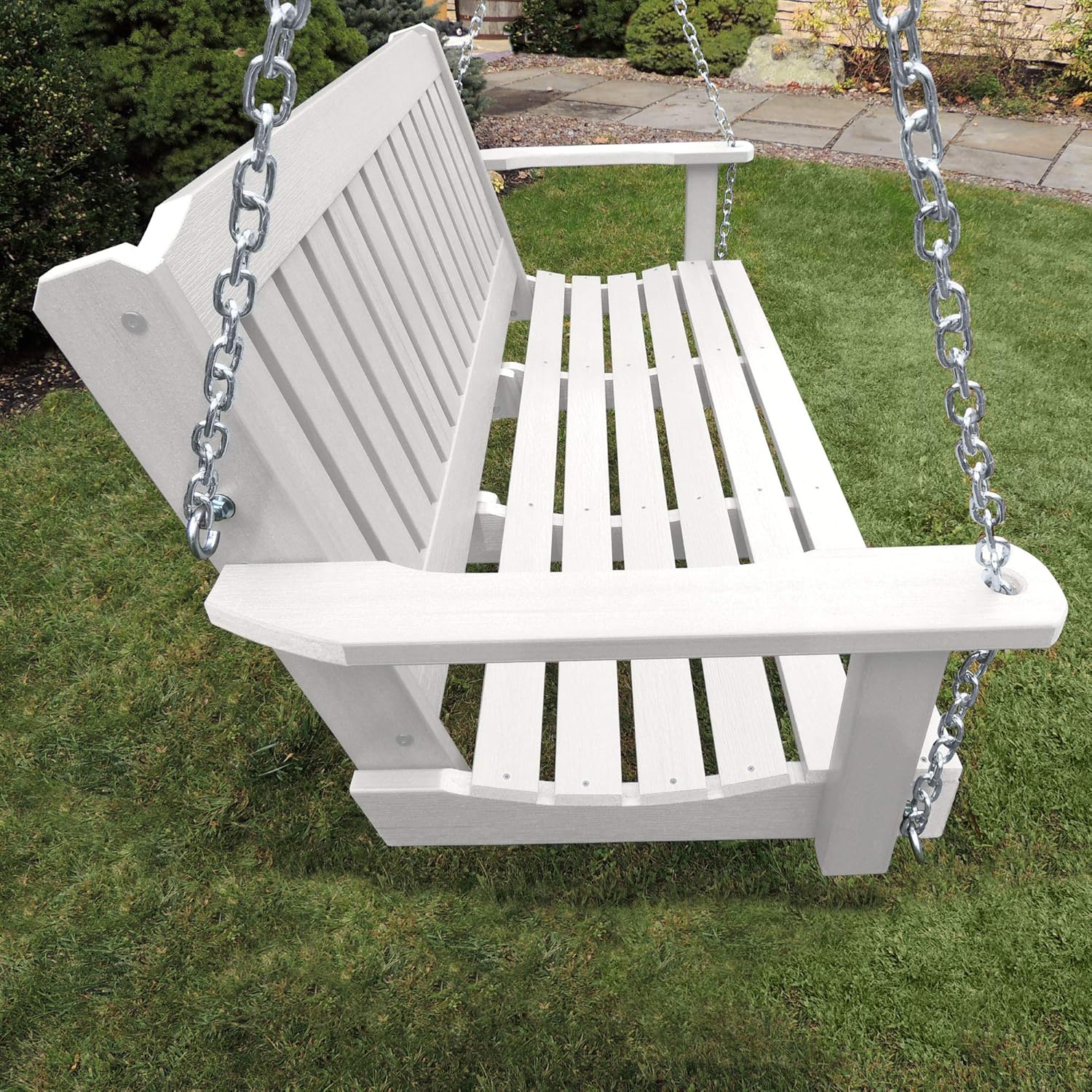 Highwood AD-PORL1-WHE Lehigh Porch Swing, 5 Feet, White-VerdiqueGarden