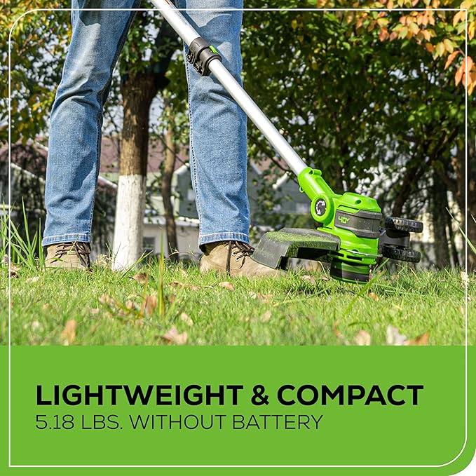 Greenworks 40V 13-Inch Cordless String Trimmer / Edger (Gen 2), Battery and Charger Not Included-VerdiqueGarden