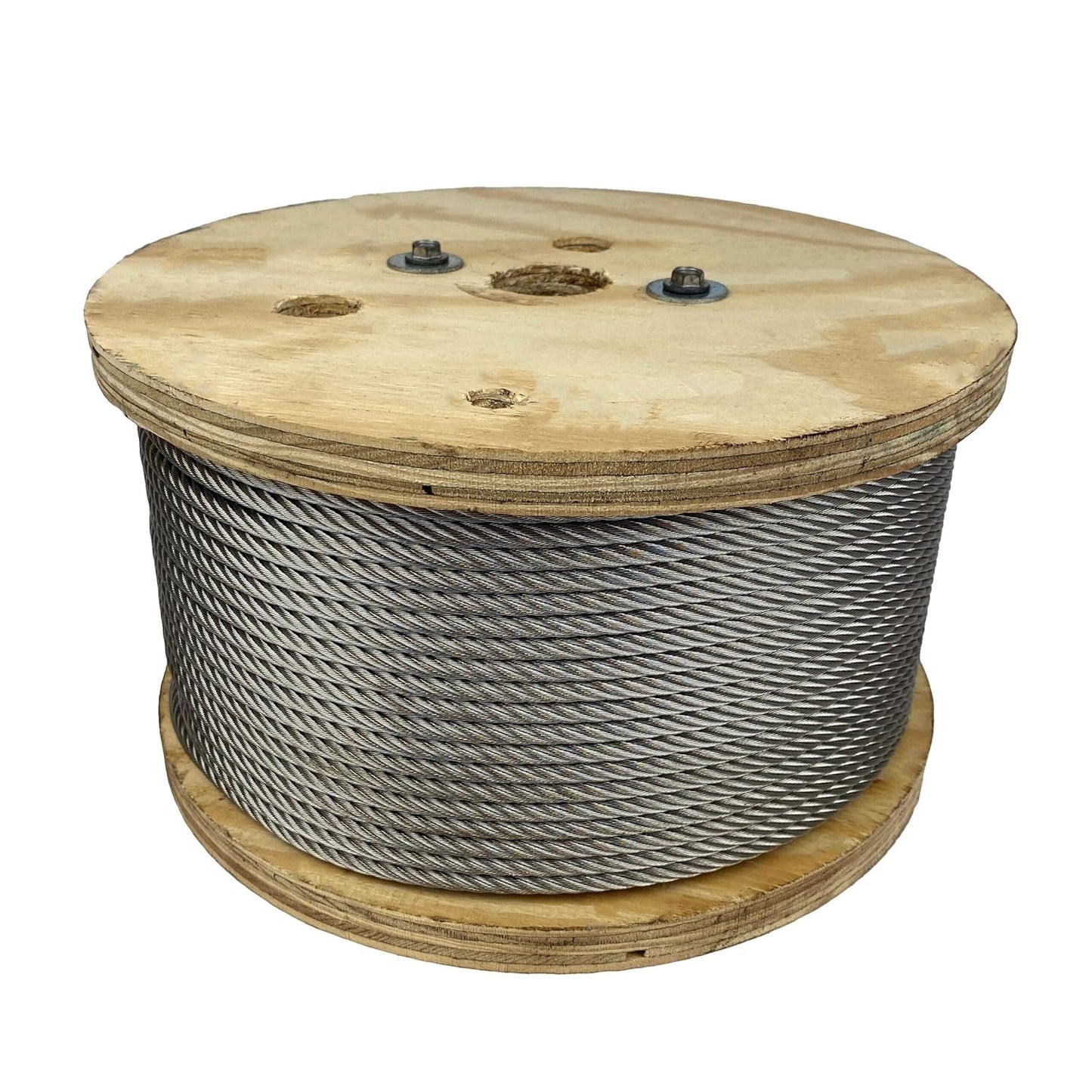 3/8" x 500' 7x19 Galvanized Wire Rope (MBL: 14,400 lbs.)-VerdiqueGarden