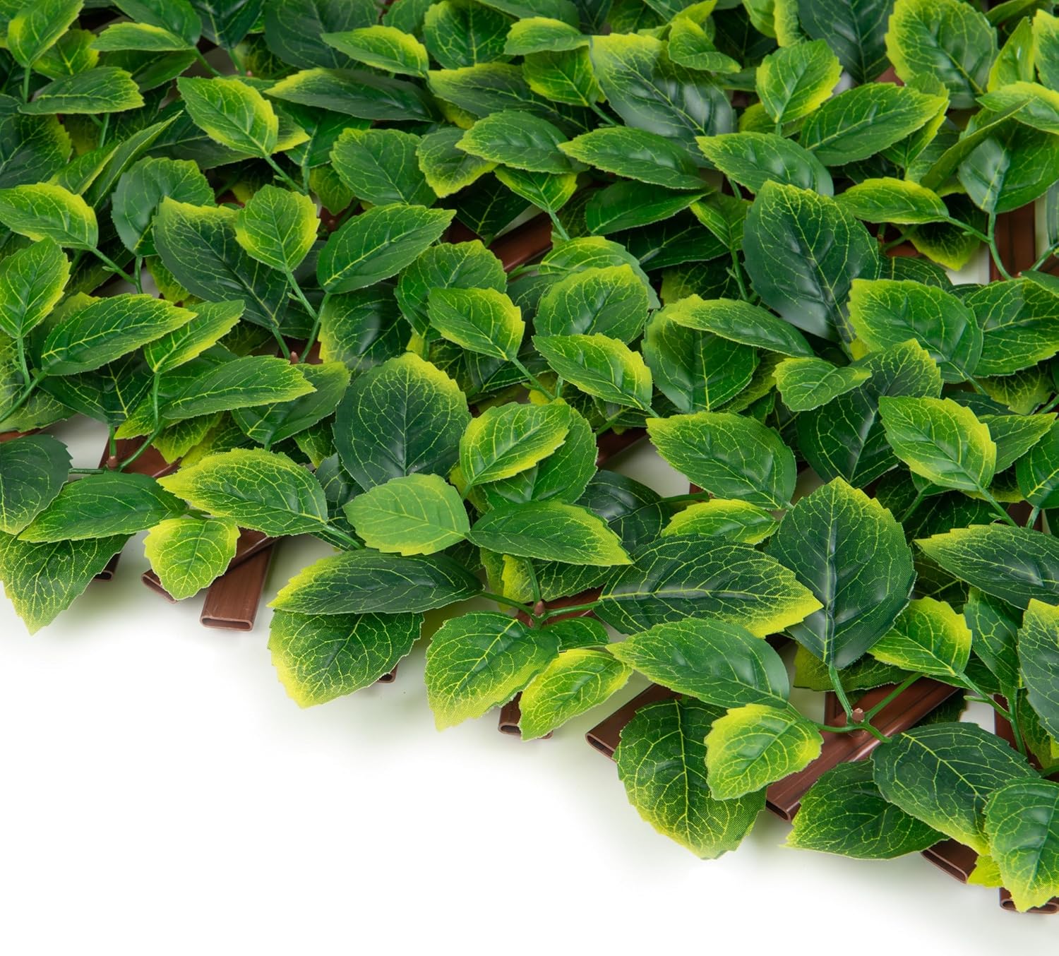 Naturae Decor PVC Expandable Trellis - Outdoor Privacy Screen - Sturdy and Flexible - Realistic Look - 36 in x 72 in - Mint Leaves-VerdiqueGarden