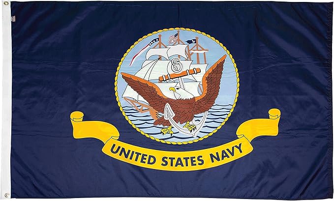 FlagSource U.S. Navy Nylon Military Flag, Made in The USA, 3x5'-VerdiqueGarden