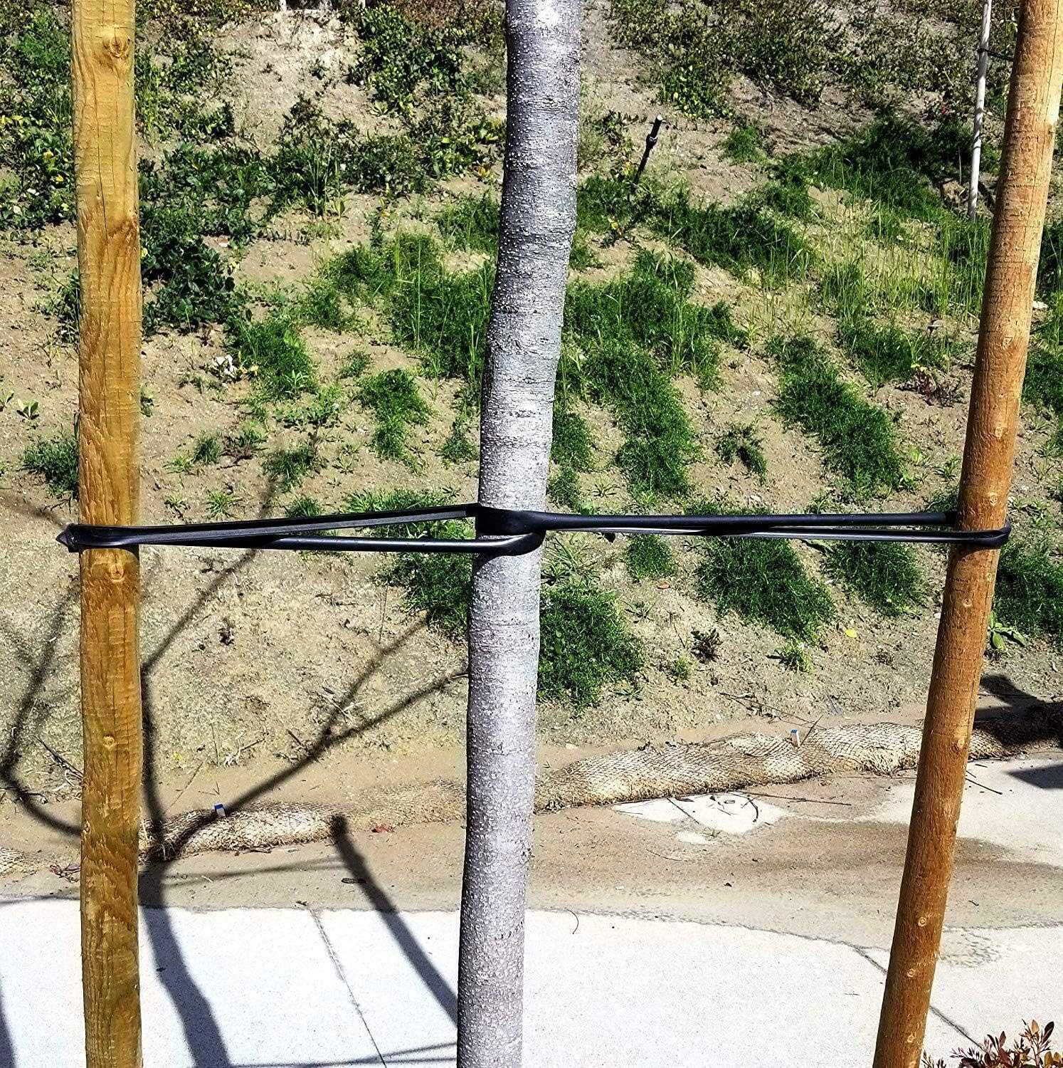 USA MADE - (50-Pack) Universal Tree Ties 32" - Professional Gardener Style Self Locking Straps Includes Nail (50-PACK)-VerdiqueGarden