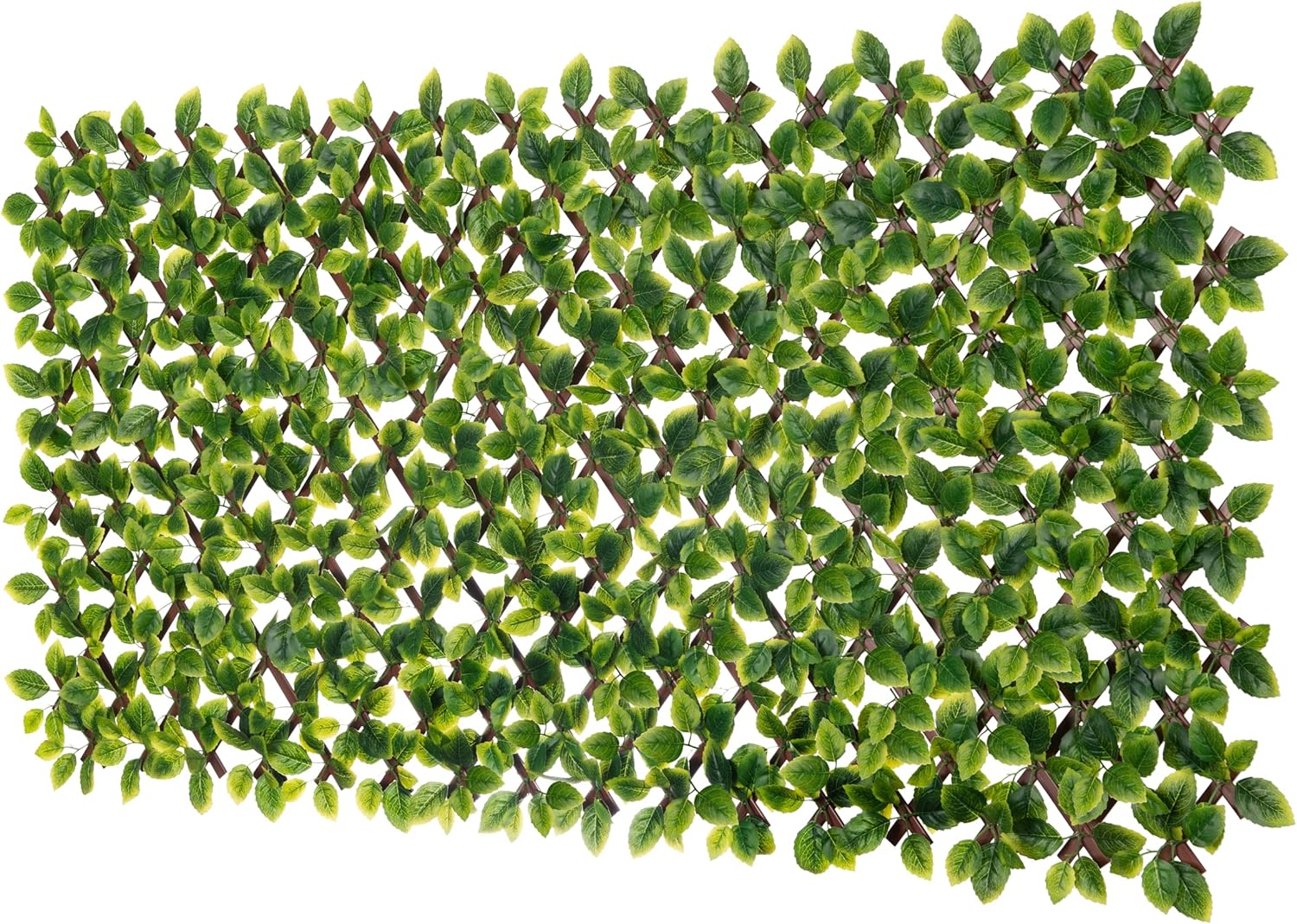 Naturae Decor PVC Expandable Trellis - Outdoor Privacy Screen - Sturdy and Flexible - Realistic Look - 36 in x 72 in - Mint Leaves-VerdiqueGarden