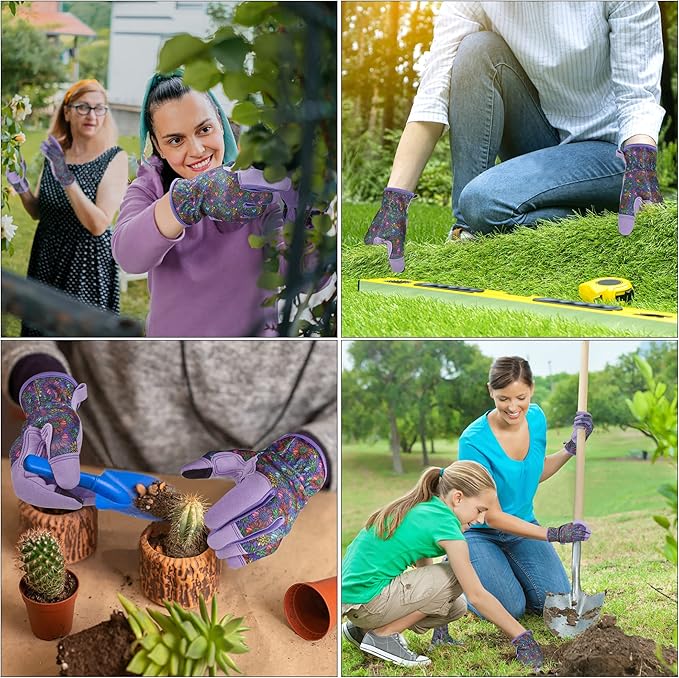 Gardening Gloves for Women and Men,Garden Gloves with Touch Screen, Thorn Proof Puncture Resistant Working Gloves, Gardening Gifts for Women, Size Small-VerdiqueGarden
