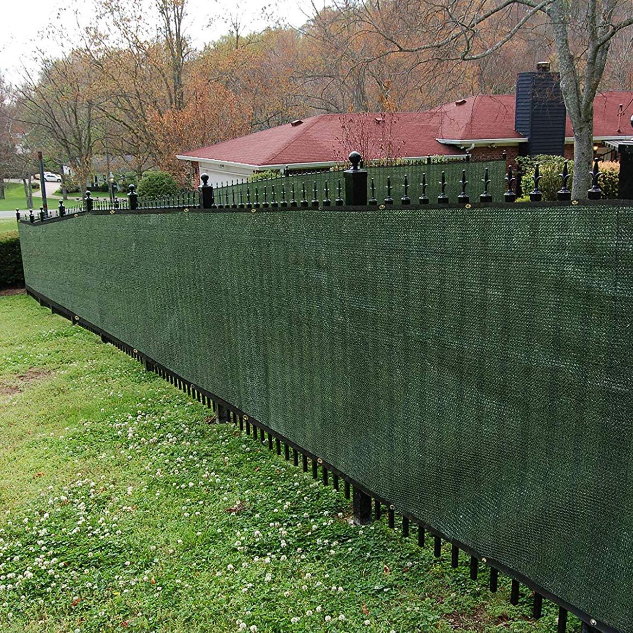Sunnyglade 6 feet x 50 feet Privacy Screen Fence Heavy Duty Fencing Mesh Shade Net Cover for Wall Garden Yard Backyard (6 ft X 50 ft, Green)-VerdiqueGarden