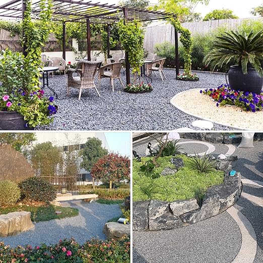 10lbs Grey Pebbles for Landscaping, 3/8inch Small Rocks for Succulent Cactus Plants, Natural Polished Pebbles, River Rocks for Plants, Vases, Garden-VerdiqueGarden