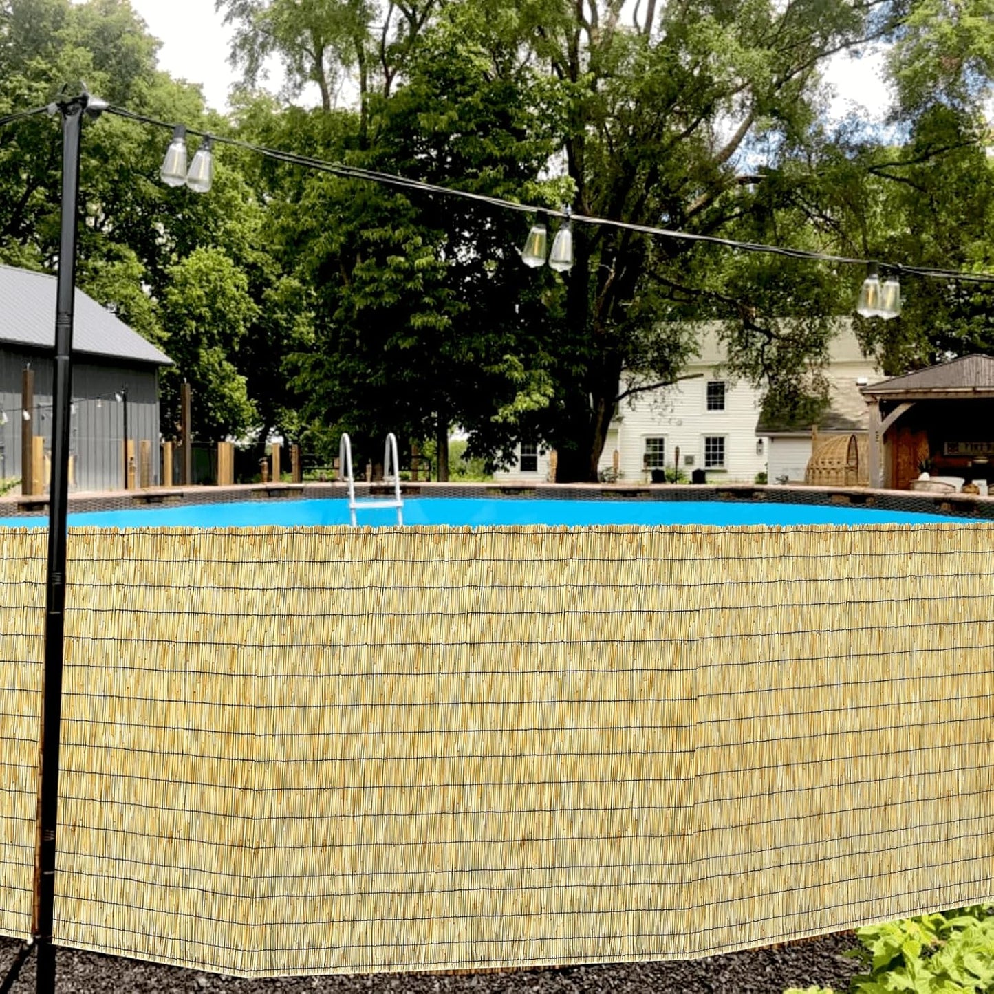 Bamboo Reed Fencing, Natural Reed Fence Rolls 4 Feet High, Decorative Bamboo Privacy Curtains for Patio Garden Balcony Backyard Outdoor, 4 x 16 FT-VerdiqueGarden