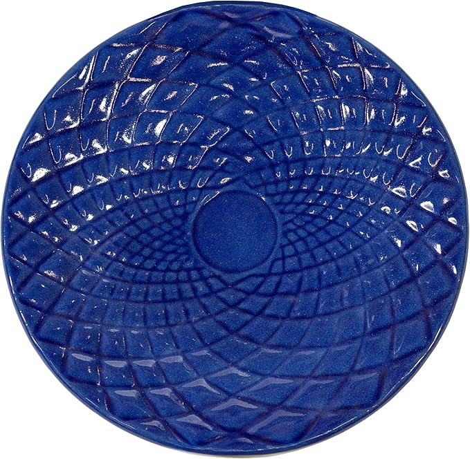 Sunnydaze Rennes Outdoor Ceramic Bird Bath - 22.5" H - UV- and Frost-Resistant - Glazed Bowl with Blue Lava Finish-VerdiqueGarden