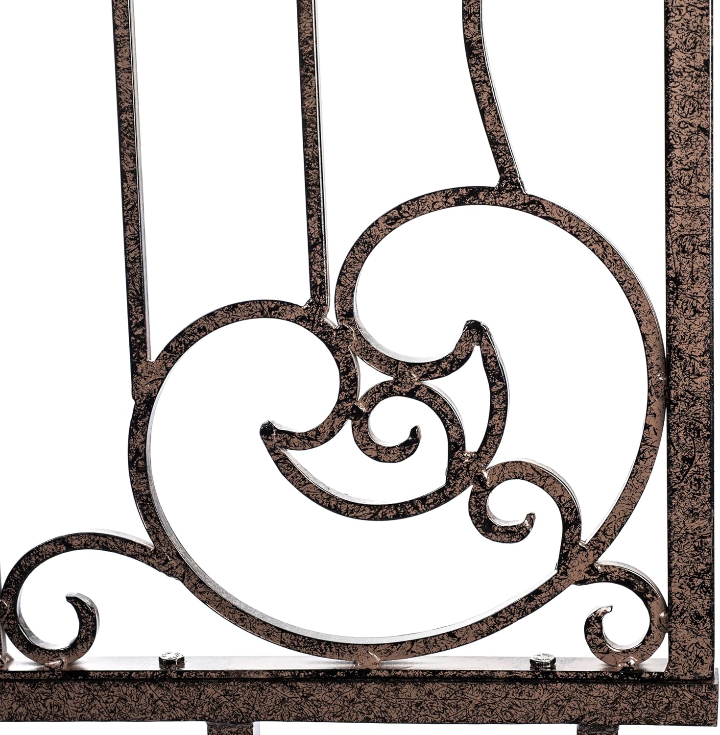 H Potter 8 Foot Tall Garden Trellis Wrought Iron Heavy Scroll Metal Decoration Lawn Patio and Wall Decor Screen for Rose Clematis Ivy Weather Resistant Patio Deck Wall Art X Large-VerdiqueGarden