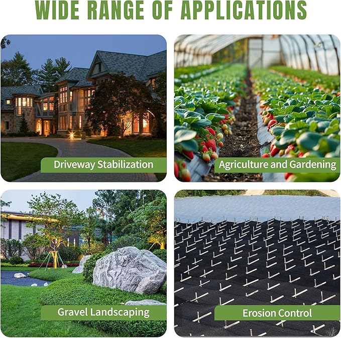 6.5ftx300ft Weed Barrier Landscape Fabric Heavy Duty, Premiun 3oz Garden Geotextile Fabric, Outdoor Weed Blocker Landscaping Fabric, for Driveway Mats, Erosion Control, Ground Cover Weed Barrier-VerdiqueGarden