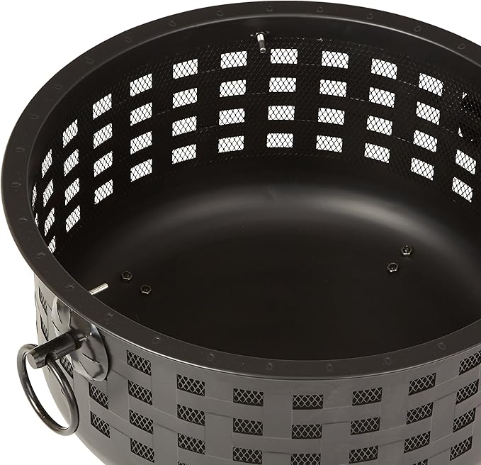 Amazon Basics 27 inch Steel Round Lattice Fire Pit-VerdiqueGarden