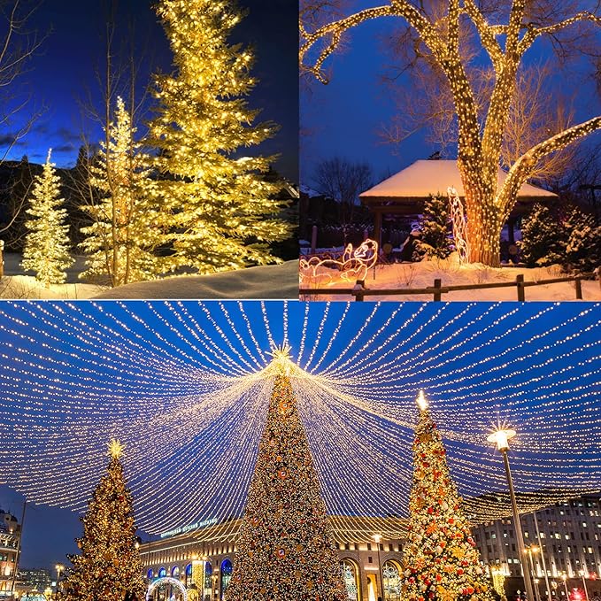 Warm White 75 Ft 200 LED Christmas String Lights - Connectable, 8 Modes, Timer, Waterproof Fairy Twinkle Lights for Christmas Party, Garden, Patio, Home, Holiday, Xmas Tree Decorations-VerdiqueGarden