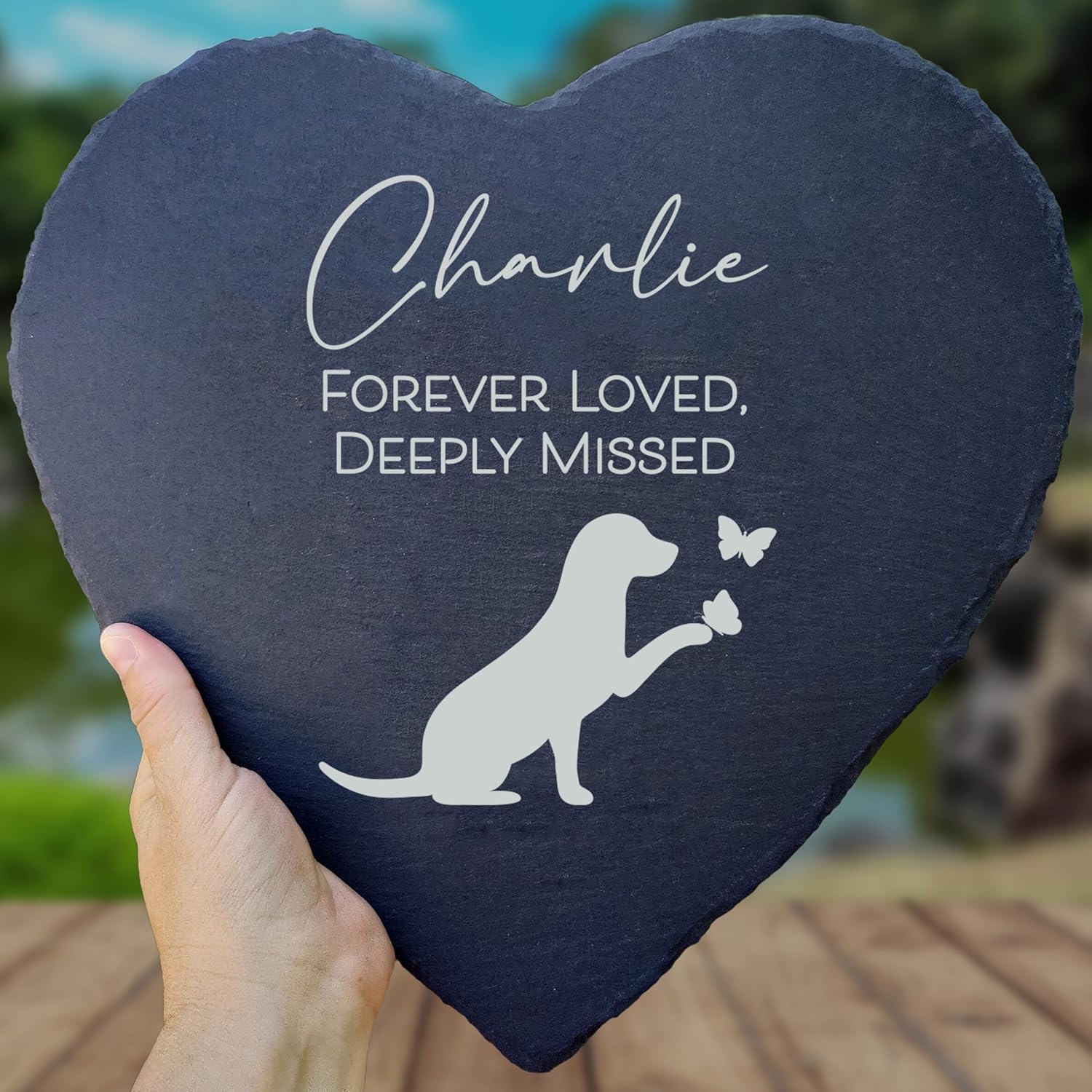 Dog Memorial Gifts for Loss of Dog, Cemetery Decorations for Grave, Pet Loss Sympathy Gift, Personalized Remembrance Garden Stone, Cat Lovers Heaven Grave Markers Bereavement Headstone (A09H)-VerdiqueGarden