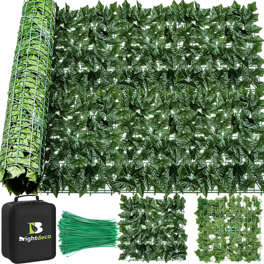 Artificial Ivy Privacy Fence Screen 40x120in Privacy Hedges Wall Faux UV-Anti Panel for Indoor Outdoor Garden Balcony Decor-VerdiqueGarden