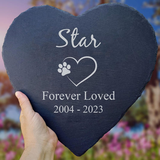 Dog Memorial Gifts for Loss of Dog, Cemetery Decorations for Grave, Pet Loss Sympathy Gift, Personalized Remembrance Garden Stone, Cat Lovers Heaven Grave Markers Bereavement Headstone (A04H)-VerdiqueGarden