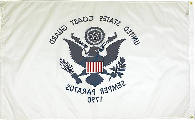 FlagSource U.S. Coast Guard Nylon Military Flag, Made in The USA, 3x5'-VerdiqueGarden