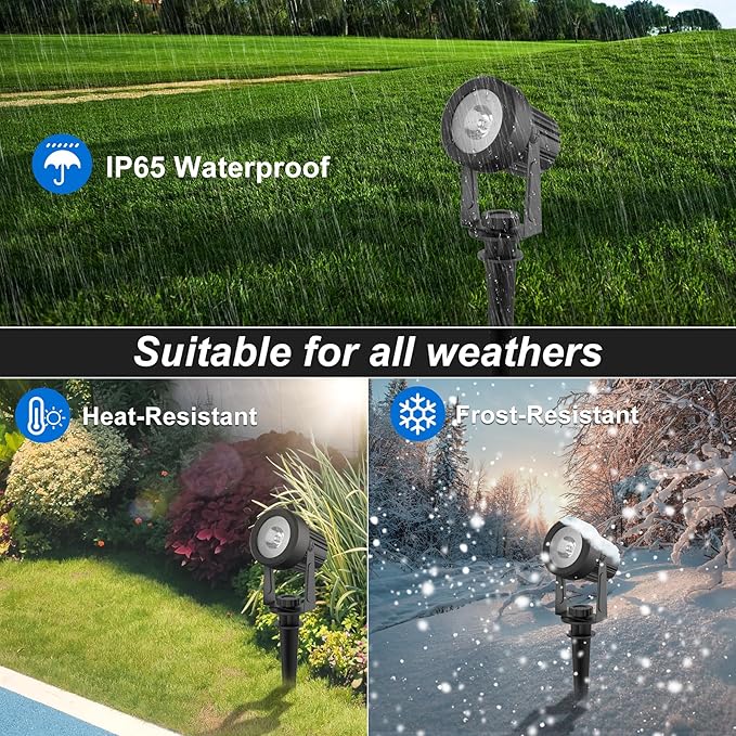 Solar Spot Lights Outdoor, Landscape Spotlights IP65 Waterproof 9.8ft Cable, Dusk to Dawn Solar Uplights for Tree Garden Yard Driveway Porch Walkway Pool (6-in-1, 3000K Warm White)-VerdiqueGarden