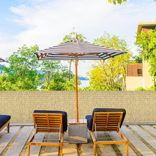 Natural 6FT X 16.4FT Reed Fencing Roll, Balcony Privacy Shade Reed Bamboo Fencing Garden Fence Border, Wind Block Sunshade Fence Screen for Outdoor Yard Patio Flower Bed Edge-VerdiqueGarden