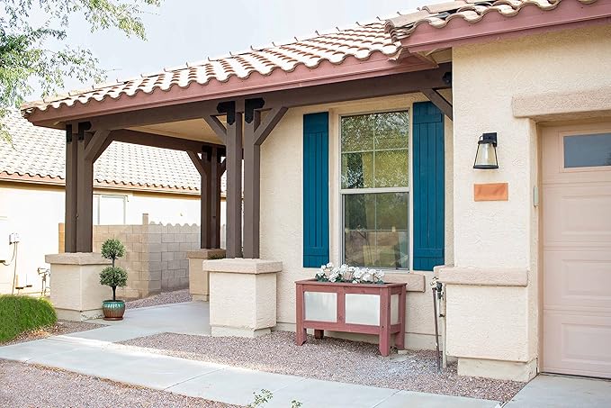 Artificial Topiary Trees Outdoor Boxwood Double Ball 40''T Potted Plants Home Decor 2 Pack-VerdiqueGarden