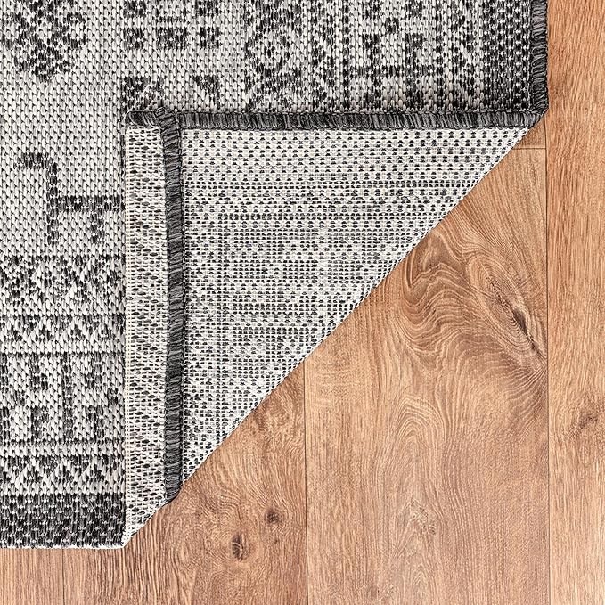 Keen Home Design Terrace Outdoor Area Rug - 4x6 Washable Indoor/Outdoor Rug for Patio, Kitchen, Balcony, Beach, Garden, Deck and Porch, Size: 3'10"x5'7"-VerdiqueGarden