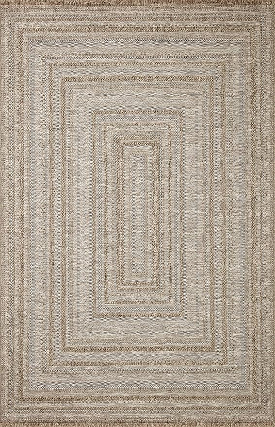 Loloi Dawn Collection Indoor/Outdoor DAW-01 Natural 2'-3" x 10'-0" Runner Rug-VerdiqueGarden