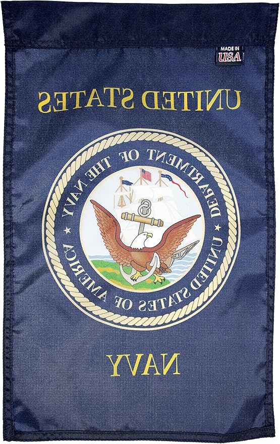 FlagSource U.S. Navy Nylon Garden Flag, Made in The USA, 18x12"-VerdiqueGarden