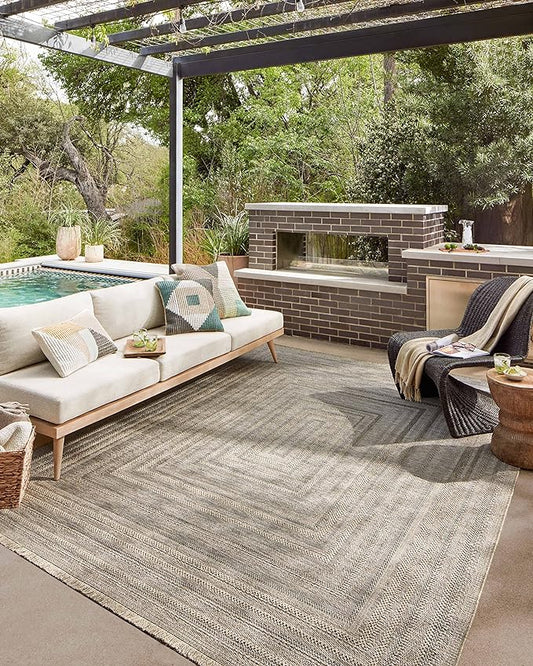 Loloi Dawn Collection Indoor/Outdoor DAW-01 Natural 2'-3" x 10'-0" Runner Rug-VerdiqueGarden