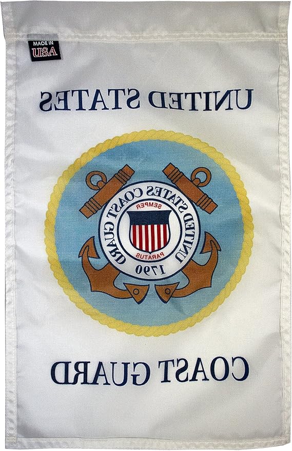 FlagSource U.S. Coast Guard Nylon Garden Flag, Made in The USA, 18x12"-VerdiqueGarden