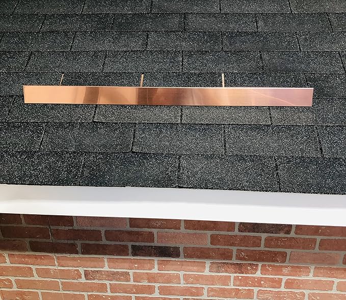 EAGLE 1- Shingle Roof Rain Diverter 40 Inches Long- 26 Gauge Material- Easy to Install- Includes Stainless Steel Nails (3, Real Copper)